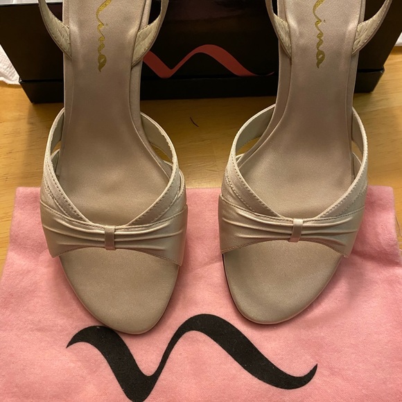 Nina Shoes - Nina champagne satin formal heel